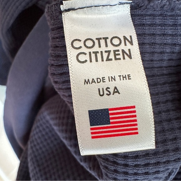 Cotton Citizen Cooper Half Zip Thermal Pullover Navy Blue NWT Size M - Picture 8 of 10